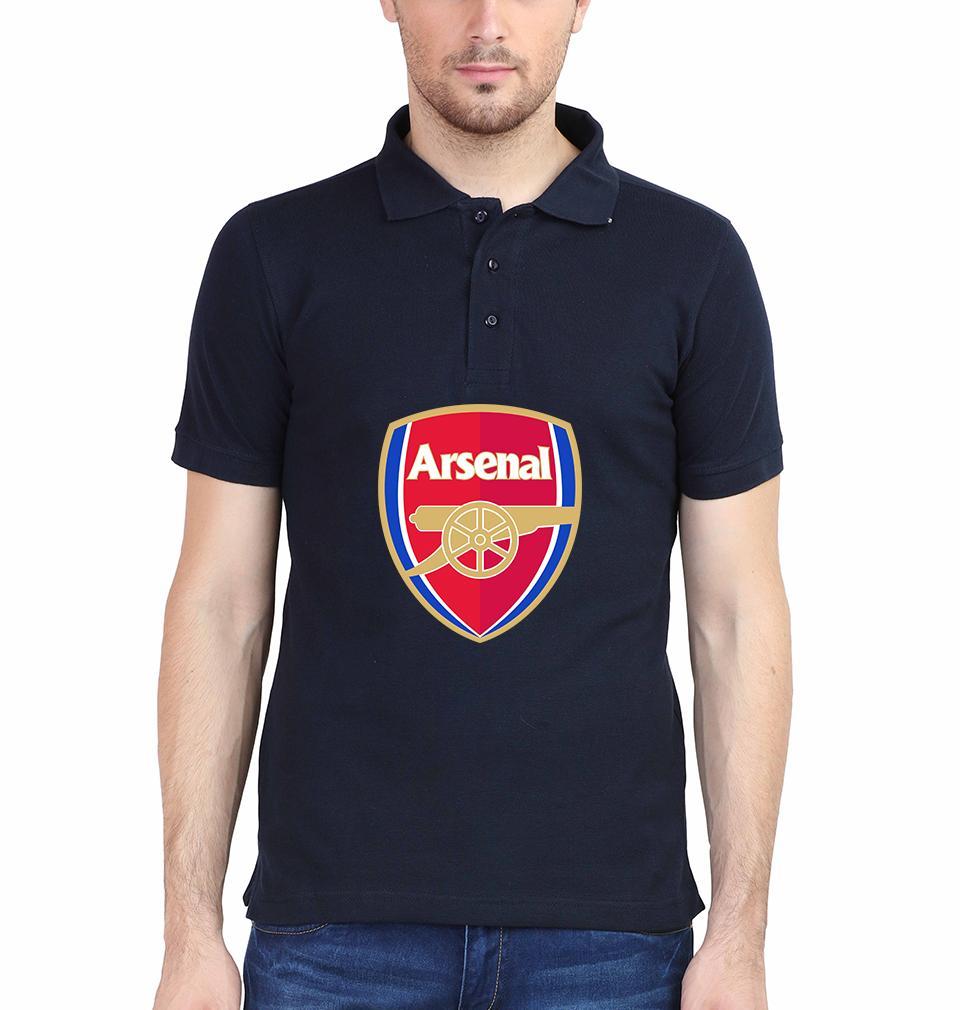 Arsenal Logo Men Polo Half Sleeves T-Shirts-FunkyTeesClub - Funky Tees Club