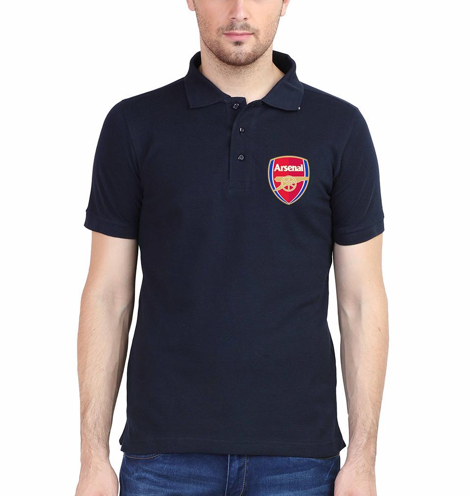 Arsenal Logo Men Polo Half Sleeves T-Shirts-FunkyTeesClub - Funky Tees Club