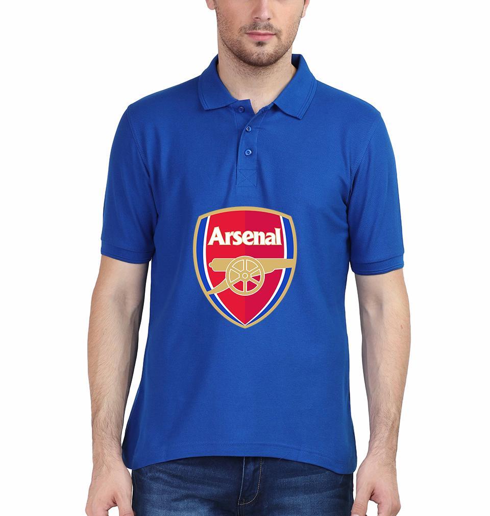 Arsenal Logo Men Polo Half Sleeves T-Shirts-FunkyTeesClub - Funky Tees Club