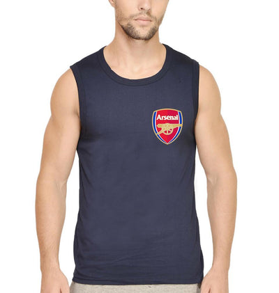 Arsenal Logo Men Gym Vest-FunkyTeesClub - Funky Tees Club
