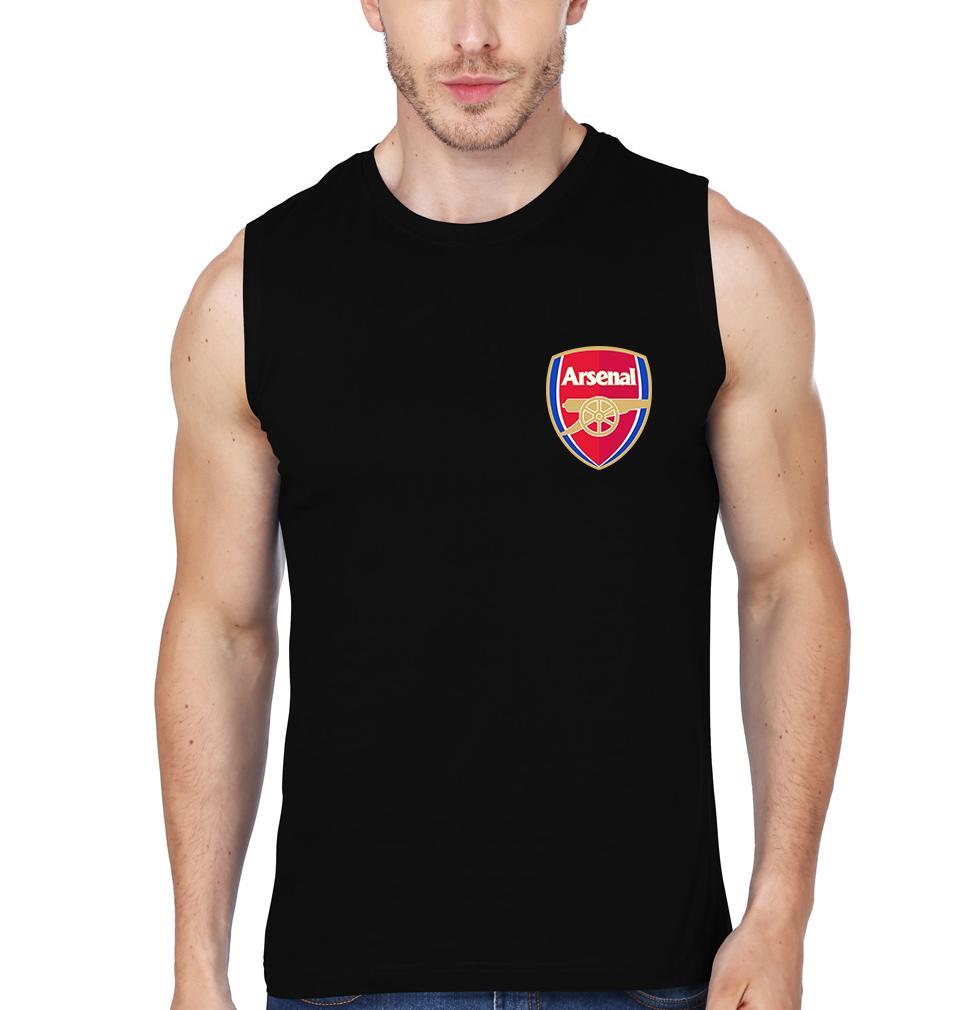 Arsenal Logo Men Gym Vest-FunkyTeesClub - Funky Tees Club