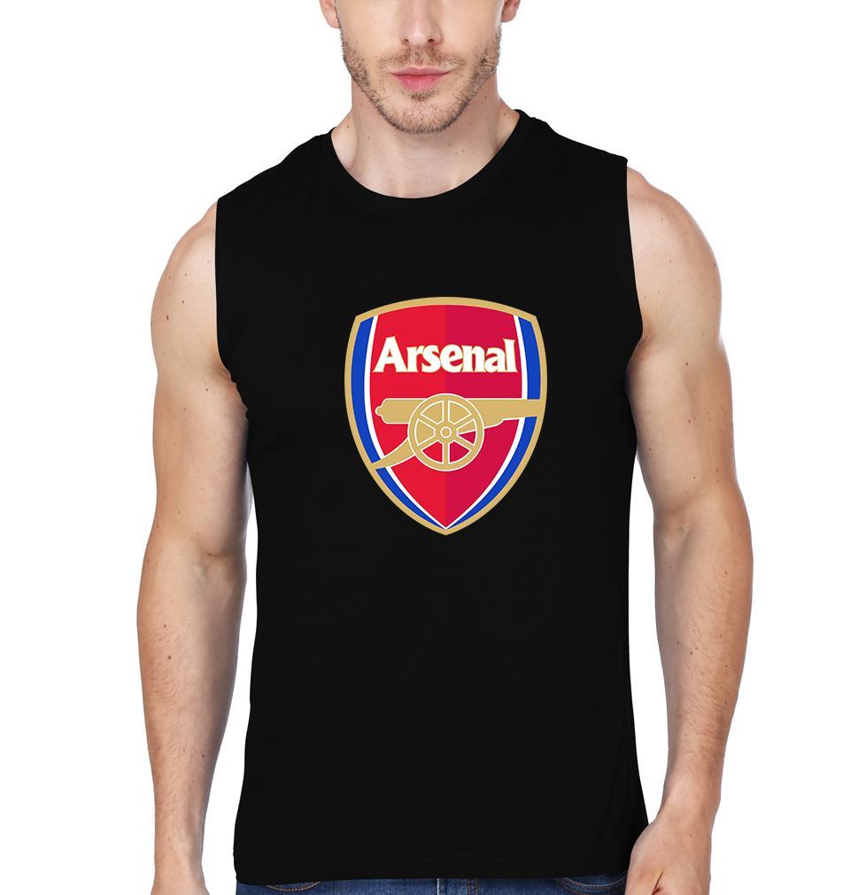 Arsenal Men Sleeveless T-Shirts-FunkyTeesClub - Funky Tees Club