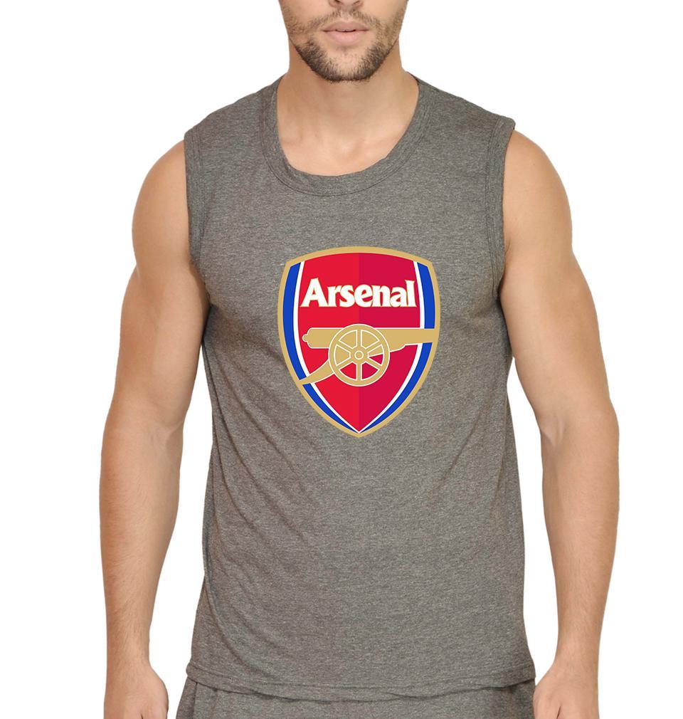 Arsenal Men Sleeveless T-Shirts-FunkyTeesClub - Funky Tees Club