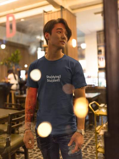 Study Mens Half Sleeves T-shirt- FunkyTeesClub