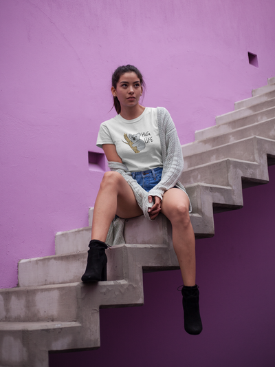 Hug Life Desi Women Half Sleeves T-shirt- FunkyTeesClub