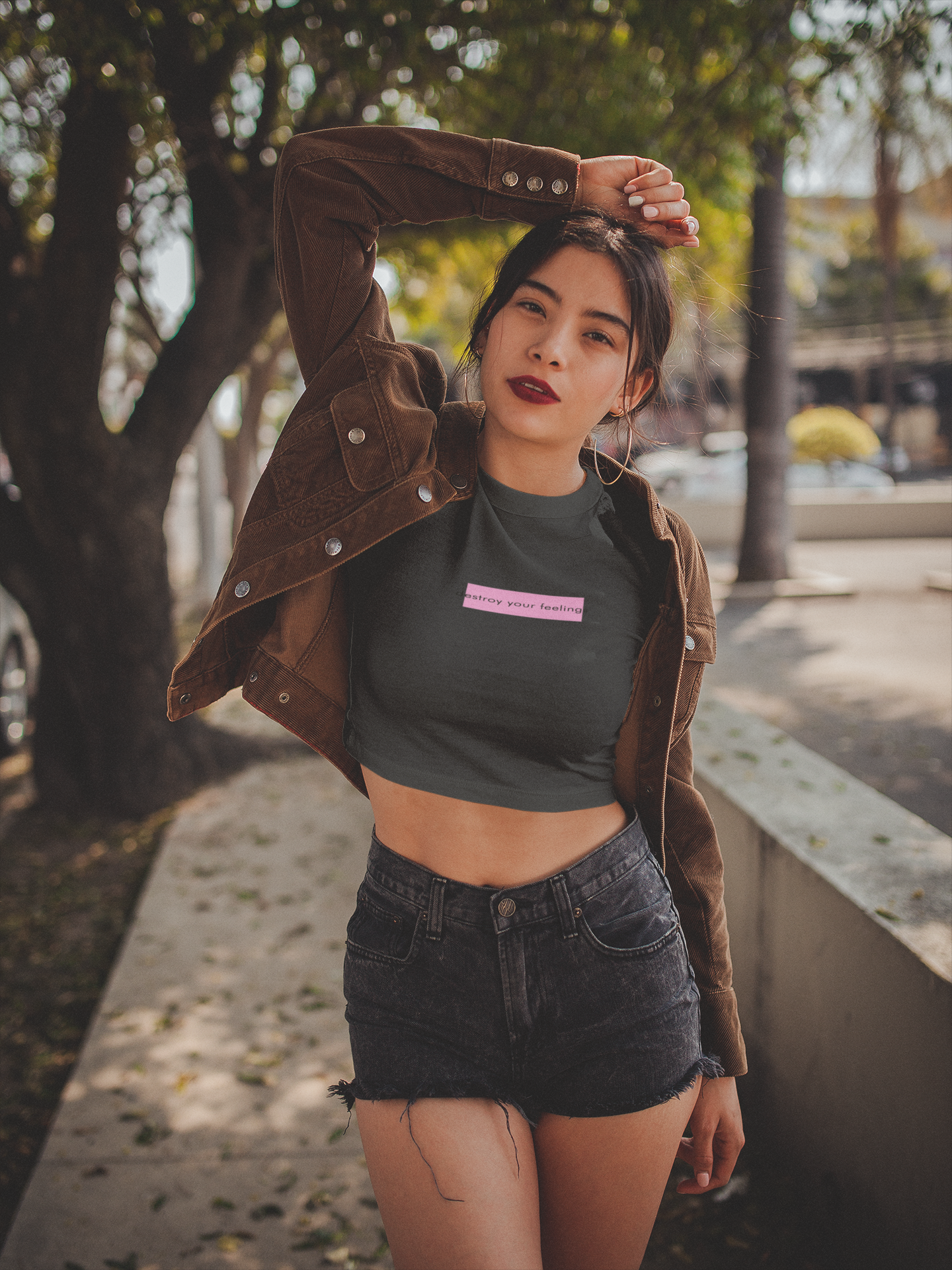 Destroy Your Feelings Minimals Women Crop Top- FunkyTeesClub