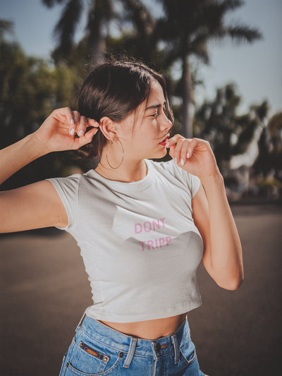 Dont Tripp Minimals Women Crop Top- FunkyTeesClub