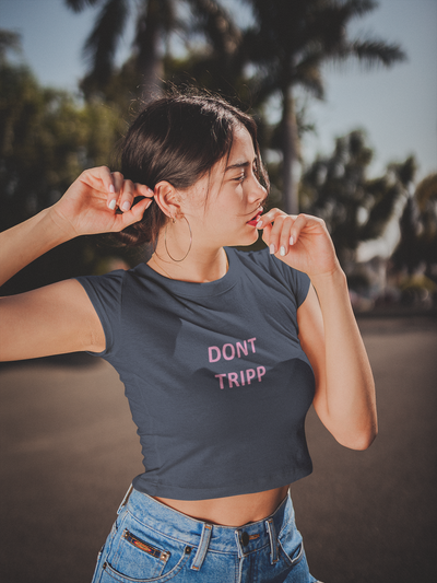 Dont Tripp Minimals Women Crop Top- FunkyTeesClub