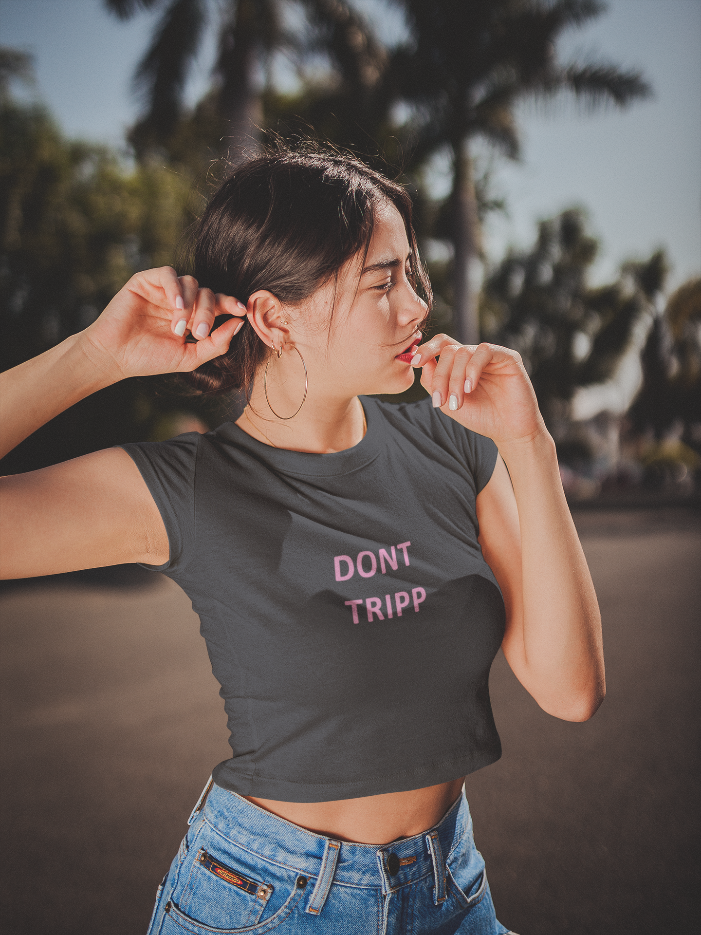 Dont Tripp Minimals Women Crop Top- FunkyTeesClub