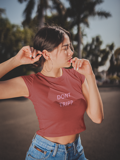 Dont Tripp Minimals Women Crop Top- FunkyTeesClub