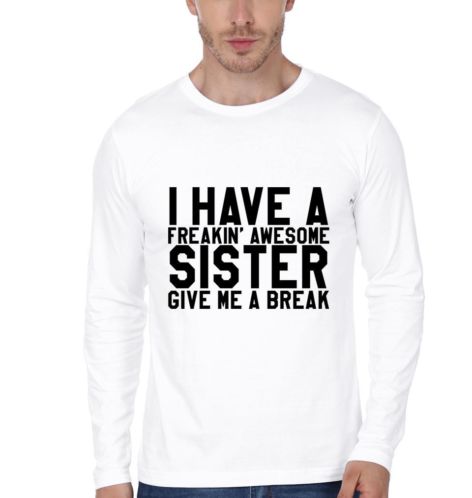 Awesome sister Brother-Sister Full Sleeves T-Shirts -FunkyTees - Funky Tees Club