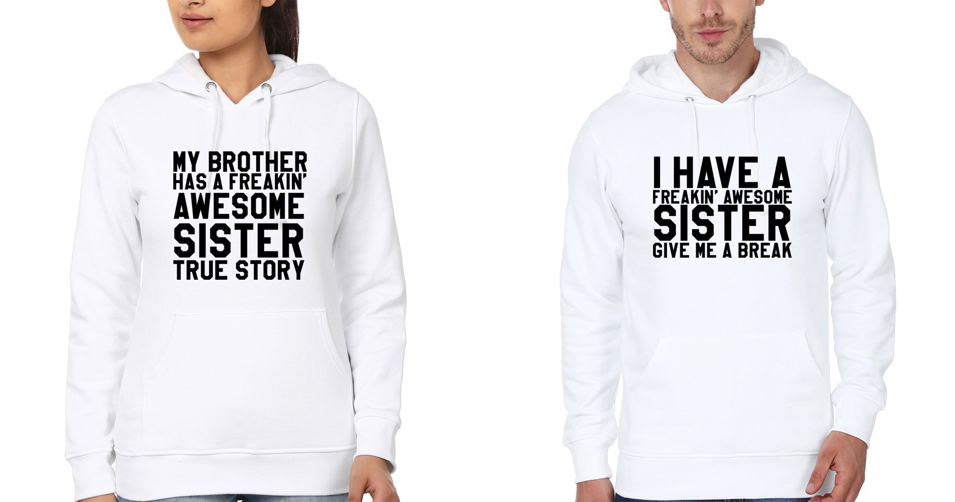 Awesome sister Brother-Sister Hoodies-FunkyTees - Funky Tees Club