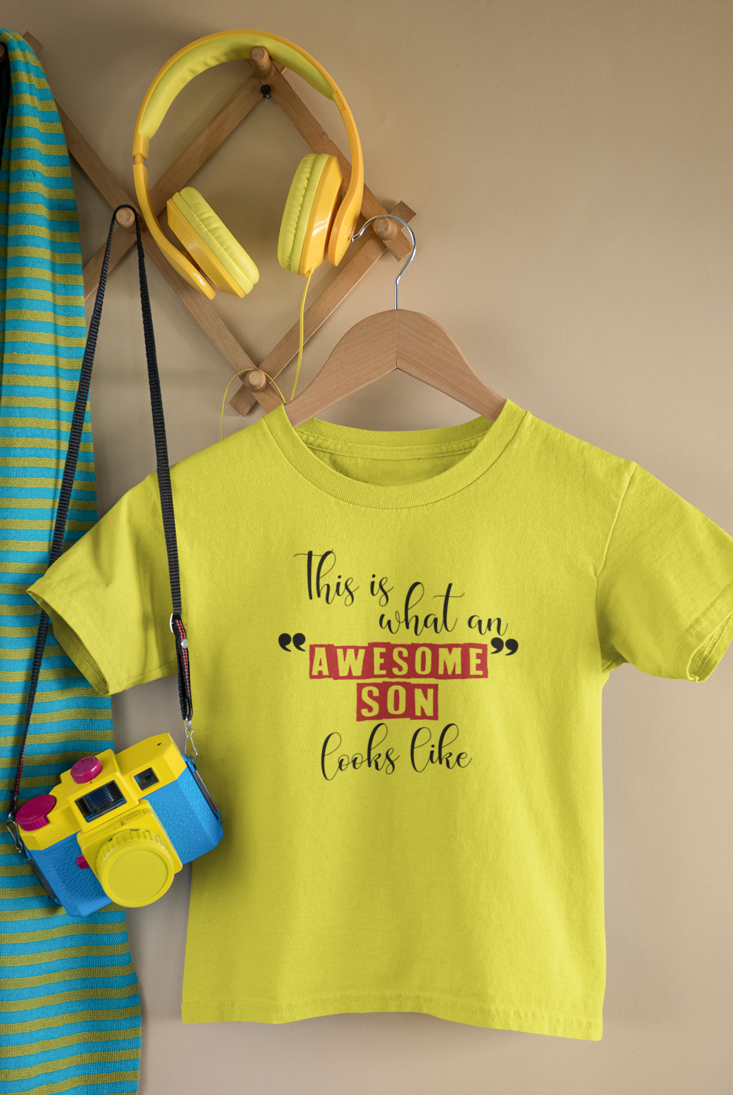 Awesome Dad Father and Son Yellow Matching T-Shirt- FunkyTeesClub