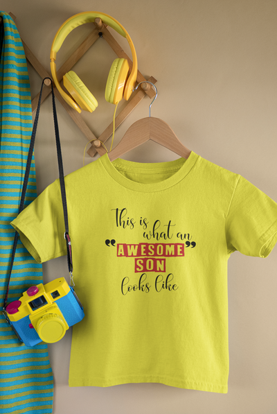 Awesome Dad Father and Son Yellow Matching T-Shirt- FunkyTeesClub