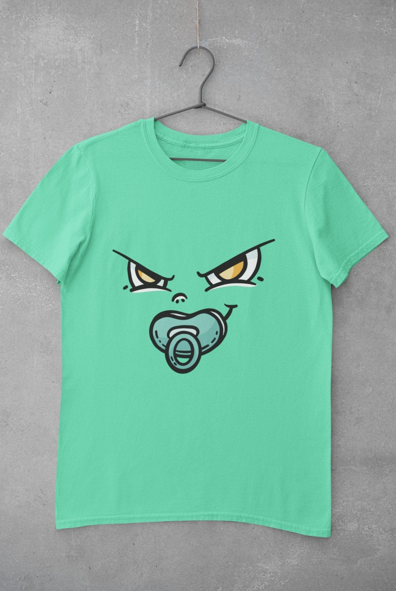Baby Face Mens Half Sleeves T-shirt- FunkyTeesClub - Funky Tees Club
