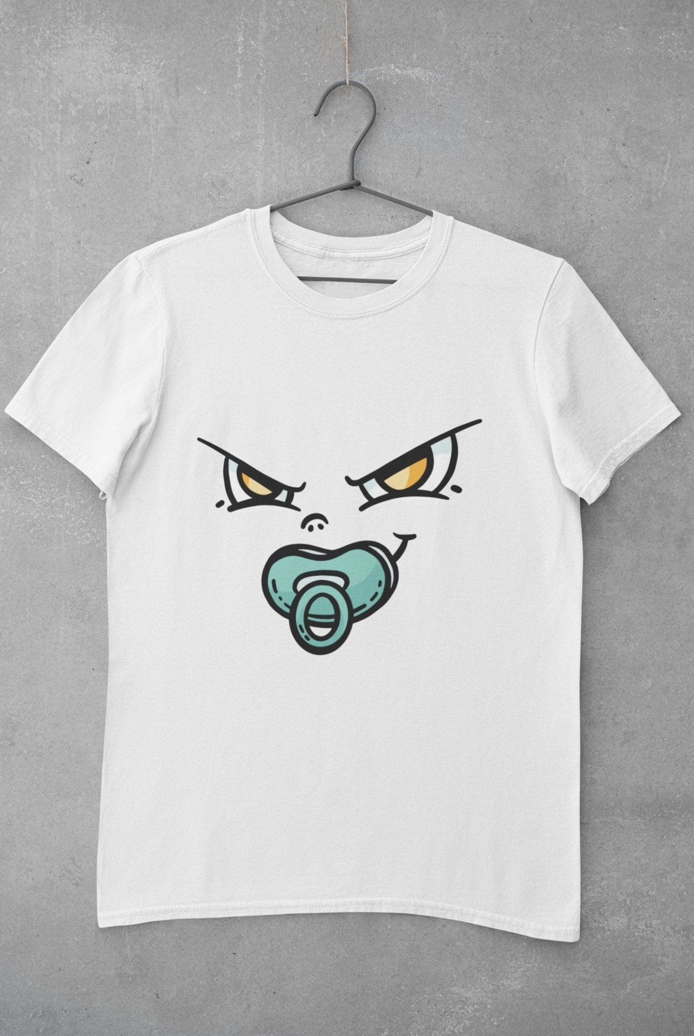 Baby Face Mens Half Sleeves T-shirt- FunkyTeesClub - Funky Tees Club