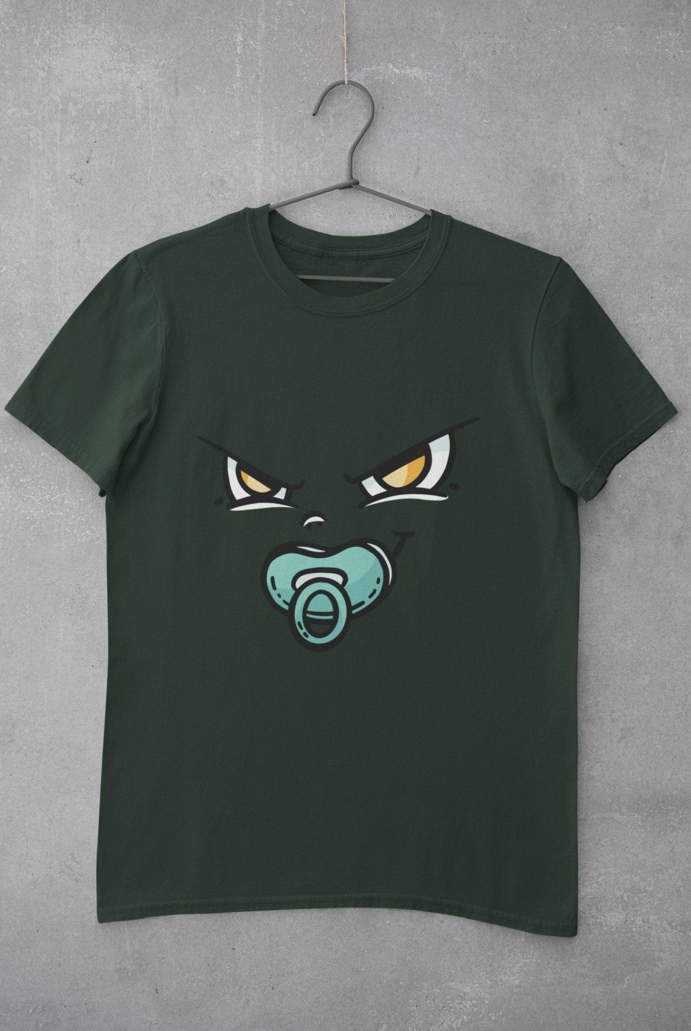 Baby Face Mens Half Sleeves T-shirt- FunkyTeesClub - Funky Tees Club