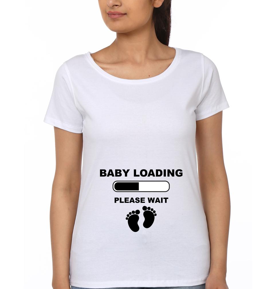 Baby Loading Couple Half Sleeves T-Shirts -FunkyTees - Funky Tees Club