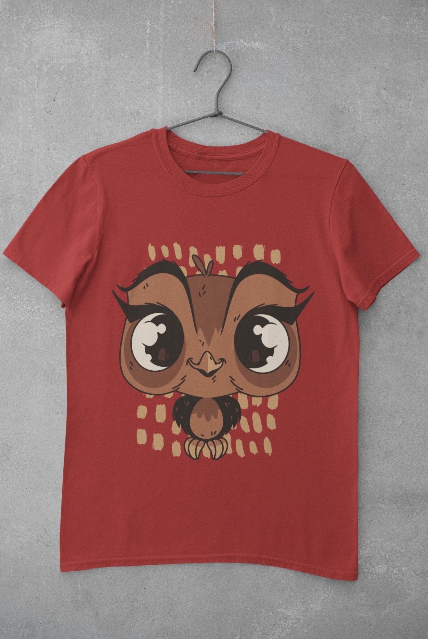 Baby Owl Mens Half Sleeves T-shirt- FunkyTeesClub - Funky Tees Club