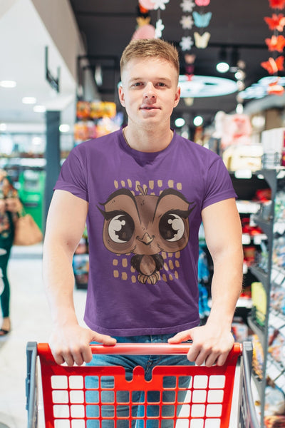 Baby Owl Mens Half Sleeves T-shirt- FunkyTeesClub - Funky Tees Club