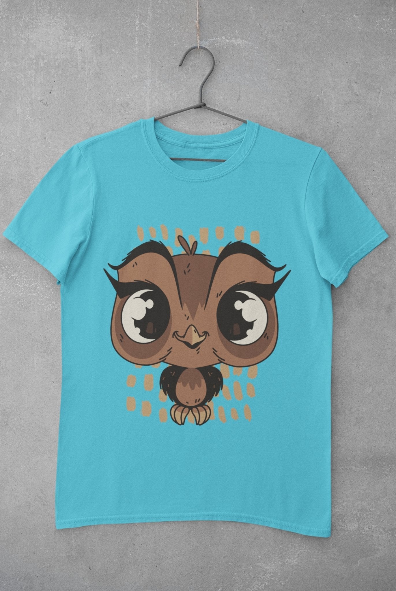 Baby Owl Mens Half Sleeves T-shirt- FunkyTeesClub - Funky Tees Club