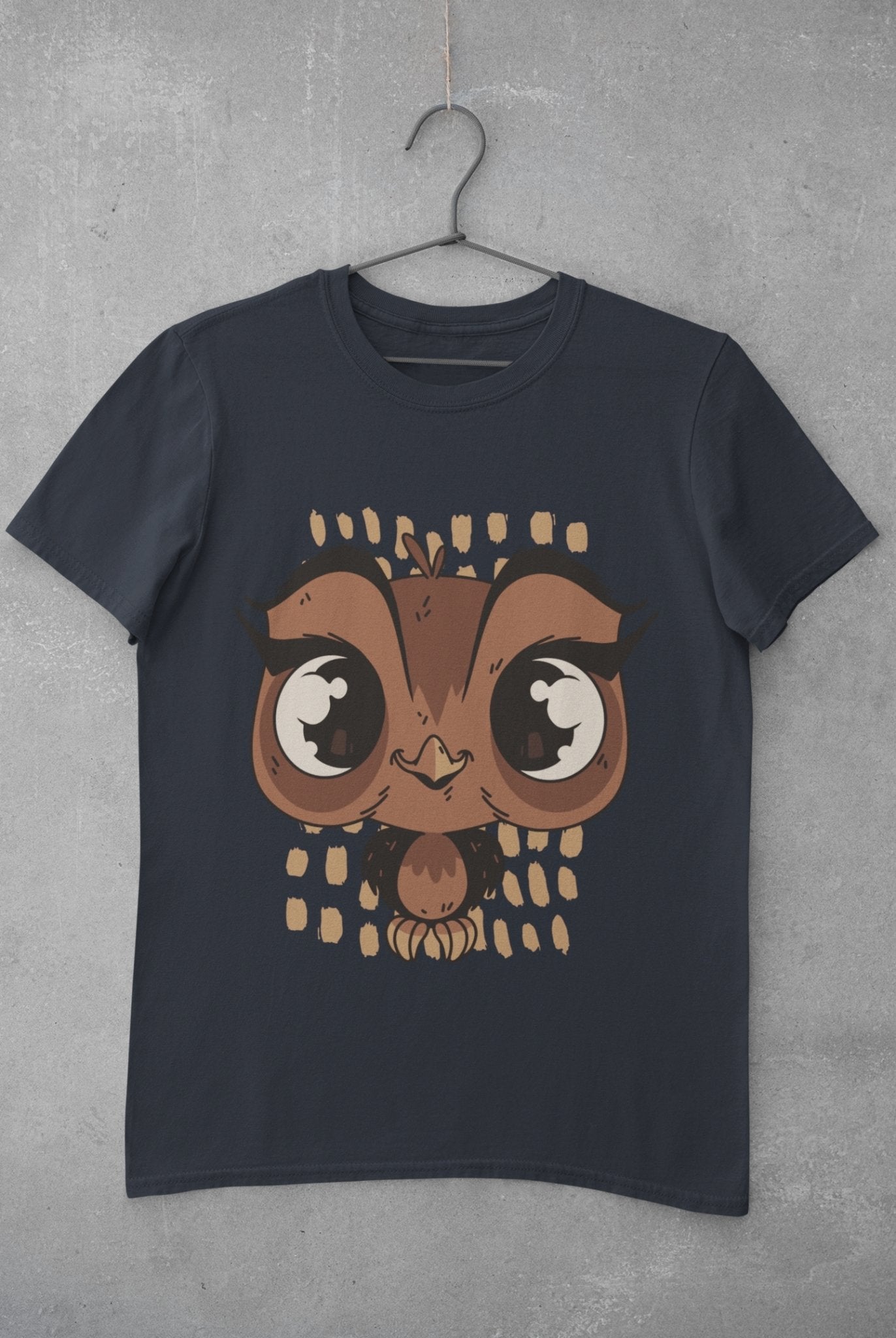 Baby Owl Women Half Sleeves T-shirt- FunkyTeesClub - Funky Tees Club