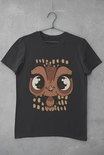 Baby Owl Women Half Sleeves T-shirt- FunkyTeesClub - Funky Tees Club