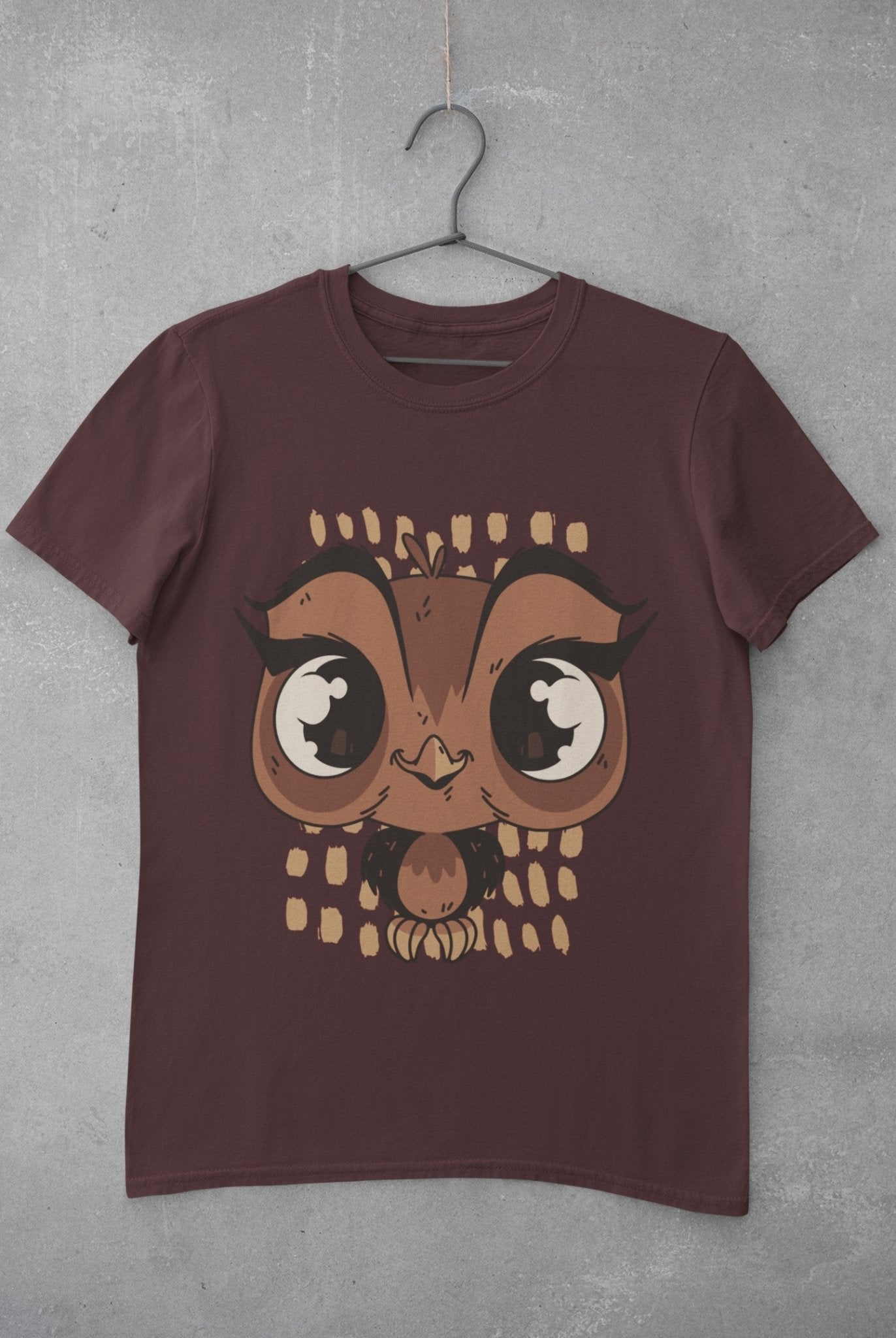 Baby Owl Women Half Sleeves T-shirt- FunkyTeesClub - Funky Tees Club