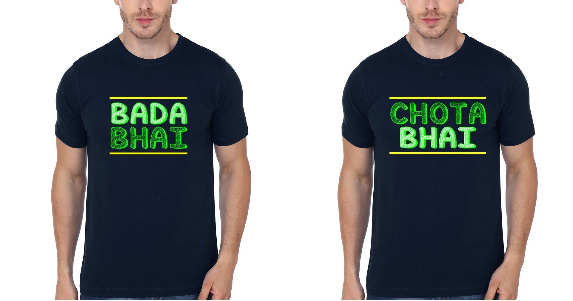 Bada Bhai Chota Bhai Brother-Brother Half Sleeves T-Shirts -FunkyTees - Funky Tees Club