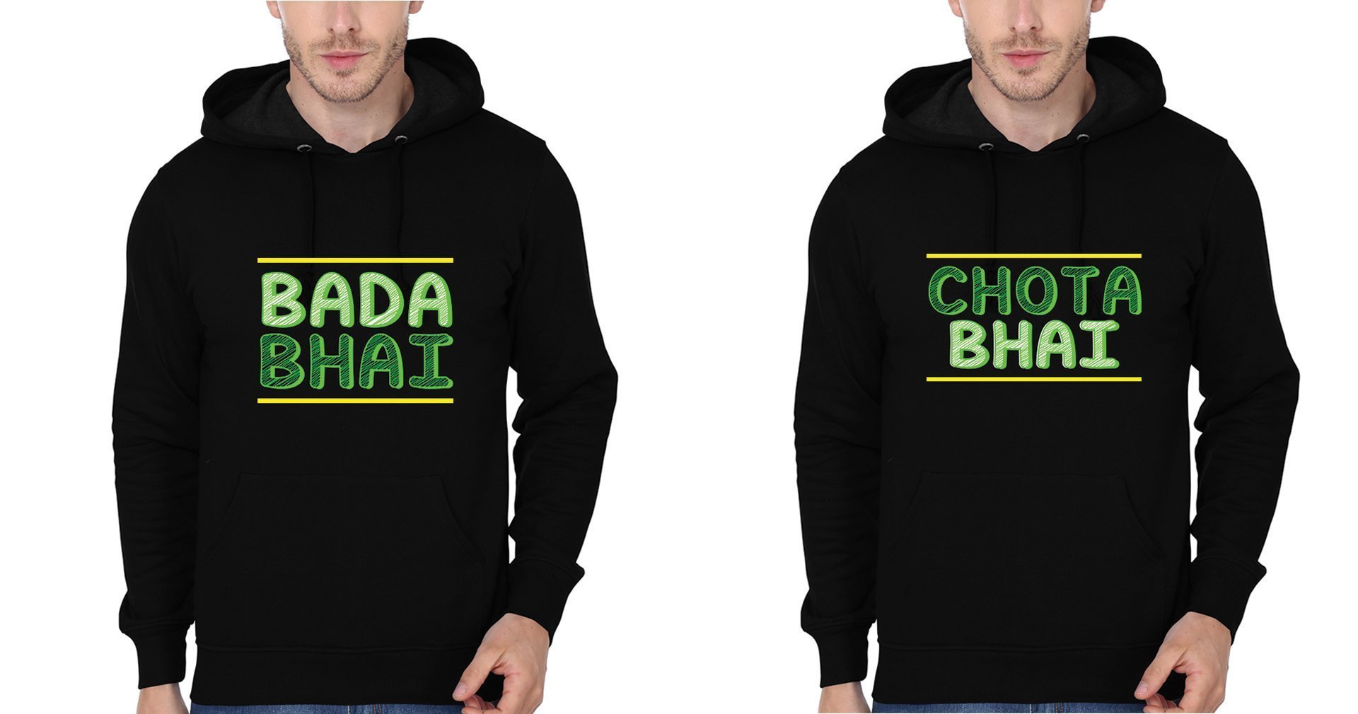 Bada Bhai Chota Bhai Brother-Brother Hoodies-FunkyTees - Funky Tees Club