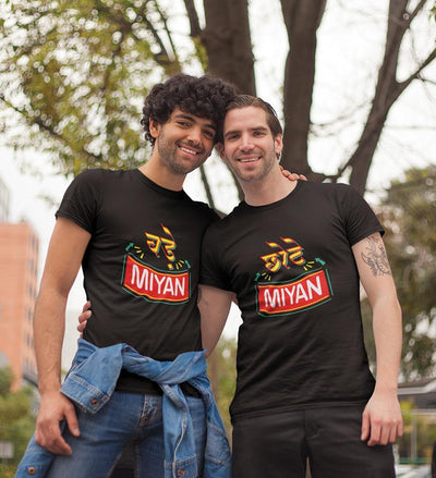 Bade Miyan Chote Miyan Brother-Brother Half Sleeves T-Shirts -FunkyTees - Funky Tees Club
