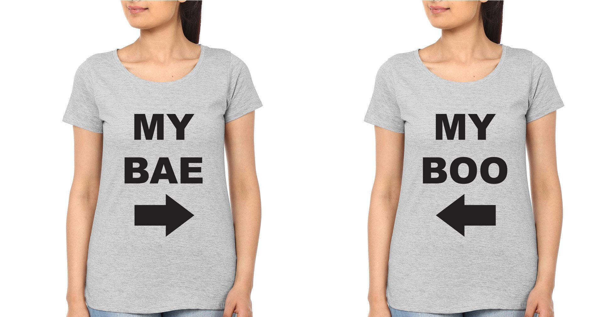 BAE-BOO BFF Half Sleeves T-Shirts-FunkyTees - Funky Tees Club