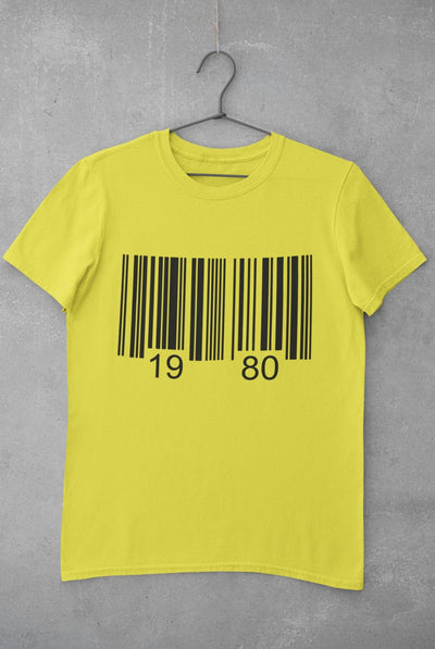 Bar Code Birthday Mens Half Sleeves T-shirt- FunkyTeesClub - Funky Tees Club