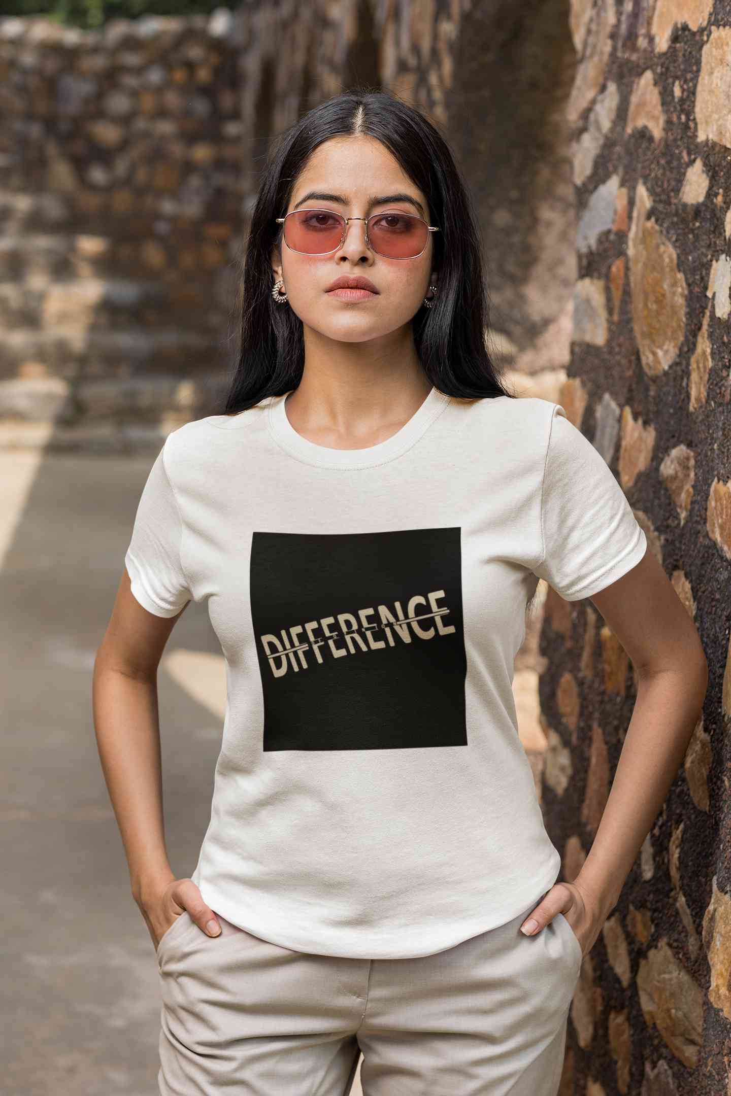 Difference Of Opinion Women Half Sleeves T-shirt- FunkyTeesClub
