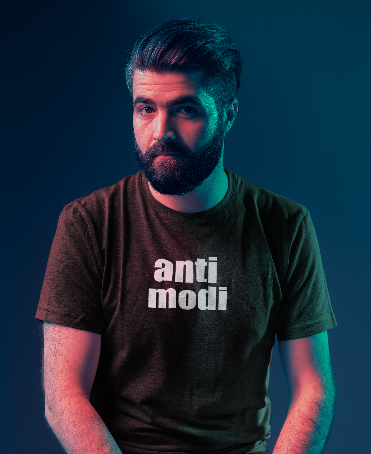 Anti Modi Anti Government Mens Half Sleeves T-shirt- FunkyTeesClub