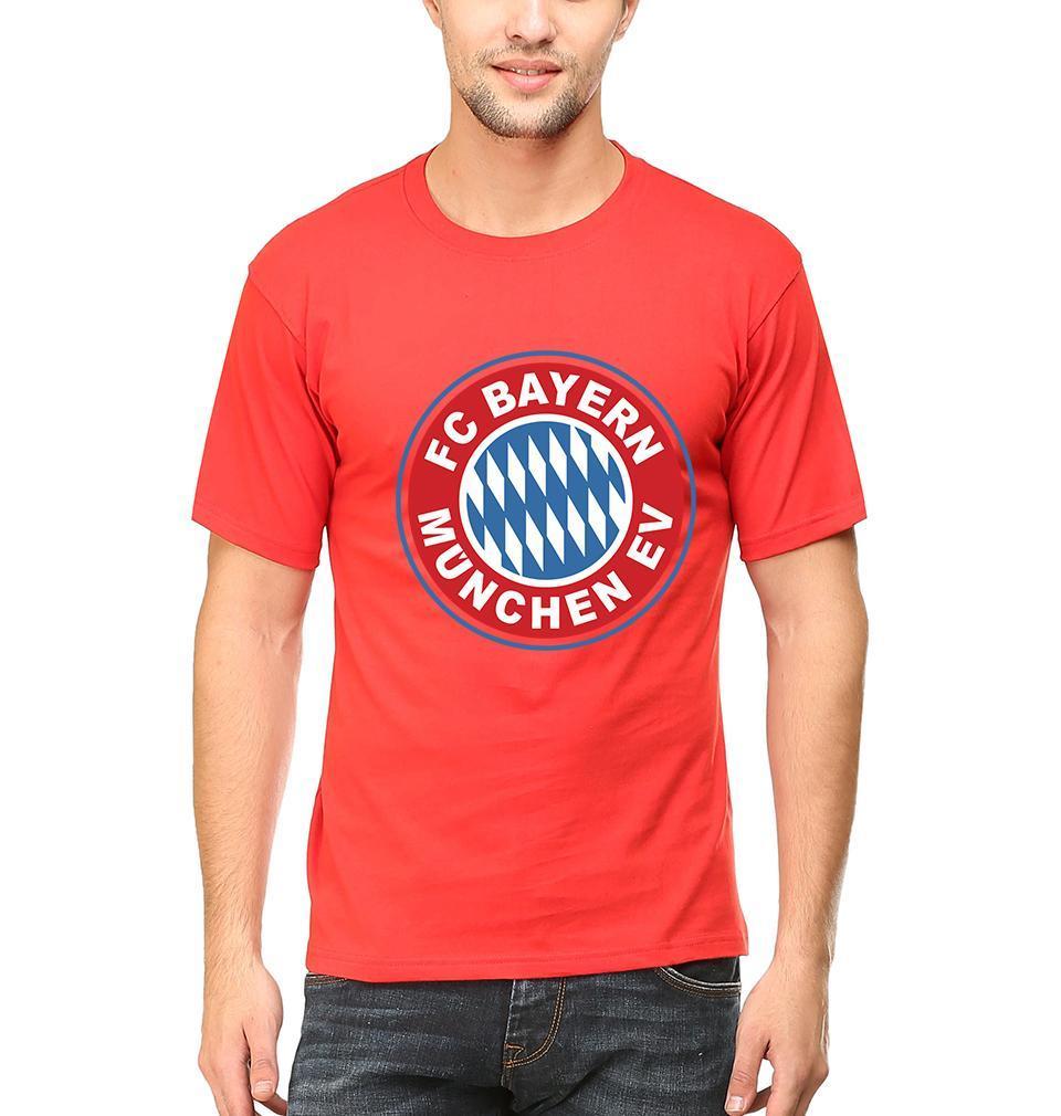 Bayern Munich Half Sleeves T-Shirt For Men-FunkyTeesClub - Funky Tees Club