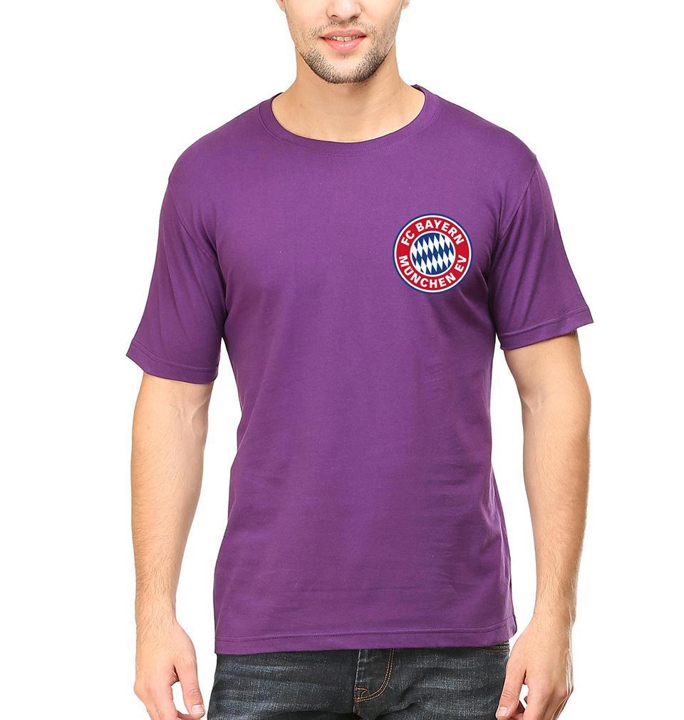 Bayern Munich Logo Half Sleeves T-Shirt For Men-FunkyTeesClub - Funky Tees Club