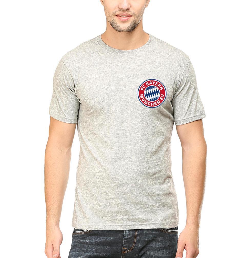 Bayern Munich Logo Half Sleeves T-Shirt For Men-FunkyTeesClub - Funky Tees Club