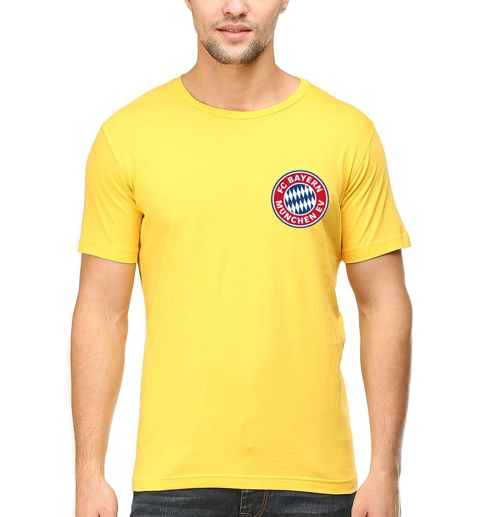 Bayern Munich Logo Half Sleeves T-Shirt For Men-FunkyTeesClub - Funky Tees Club