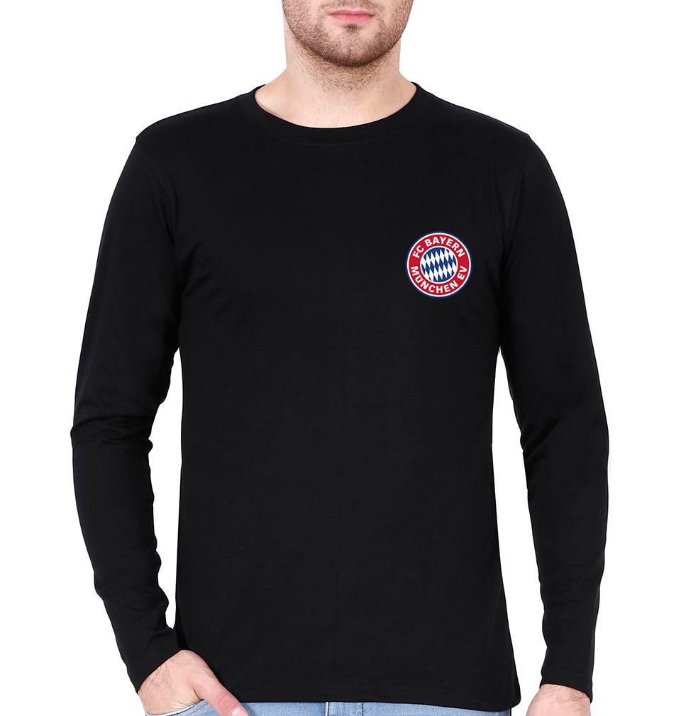 Bayern Munich Logo Men Full Sleeves T-Shirts-FunkyTeesClub - Funky Tees Club