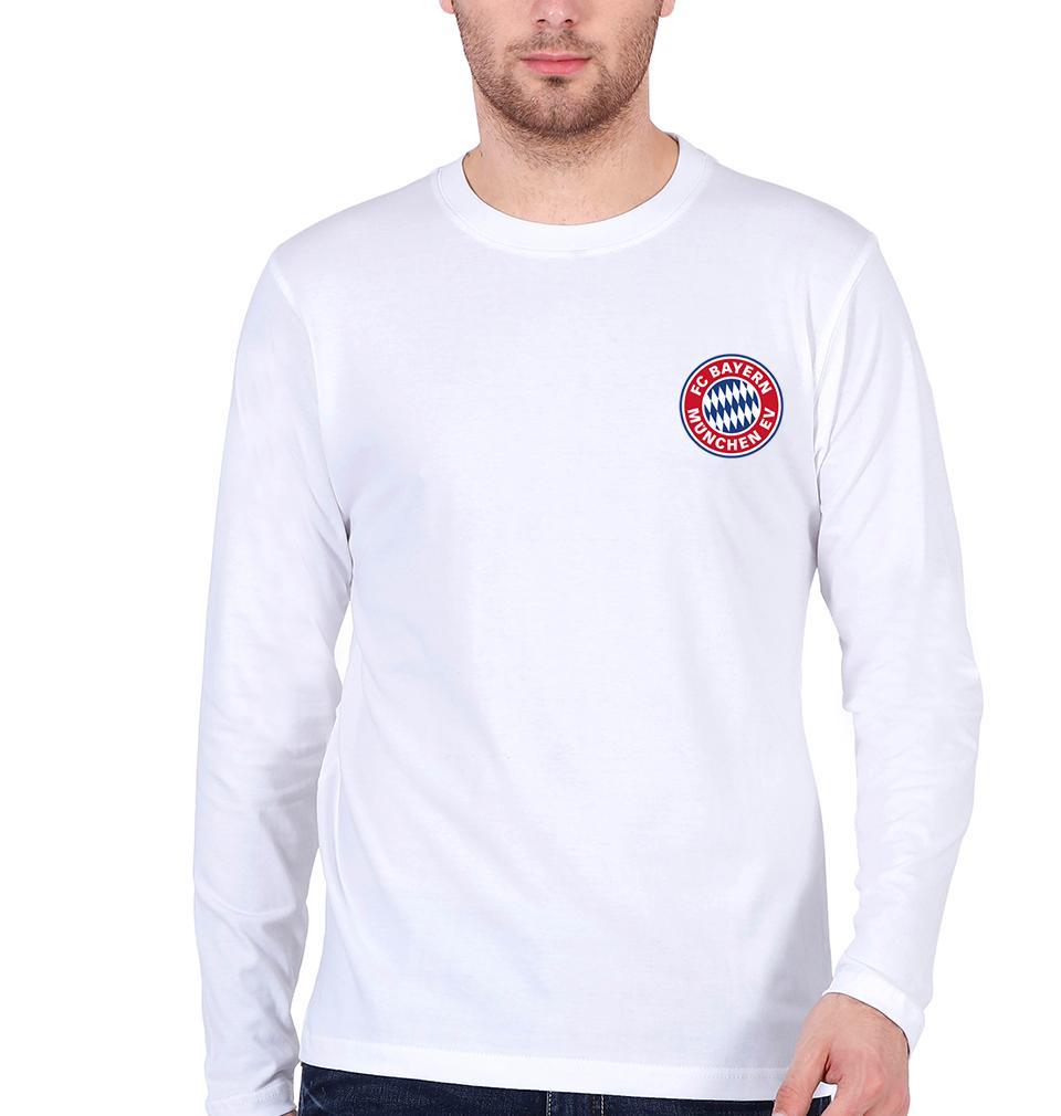 Bayern Munich Logo Men Full Sleeves T-Shirts-FunkyTeesClub - Funky Tees Club