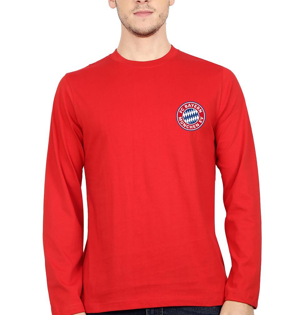 Bayern Munich Logo Men Full Sleeves T-Shirts-FunkyTeesClub - Funky Tees Club