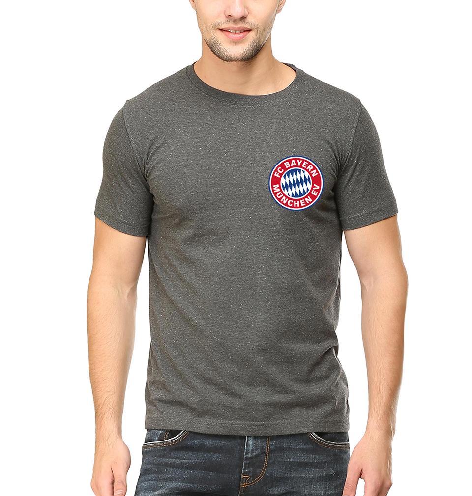 Bayern Munich Logo Men Half Sleeves T-Shirts-FunkyTeesClub - Funky Tees Club