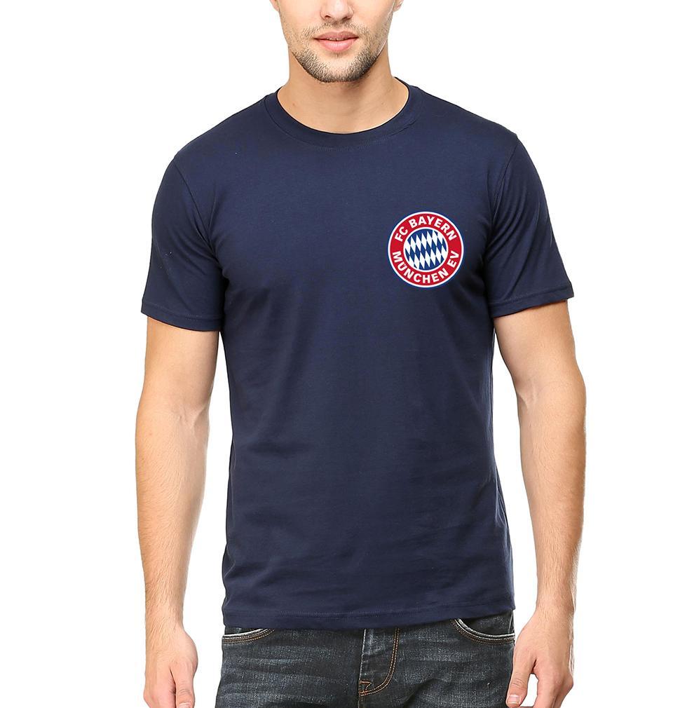 Bayern Munich Logo Men Half Sleeves T-Shirts-FunkyTeesClub - Funky Tees Club