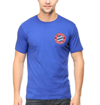 Bayern Munich Logo Men Half Sleeves T-Shirts-FunkyTeesClub - Funky Tees Club