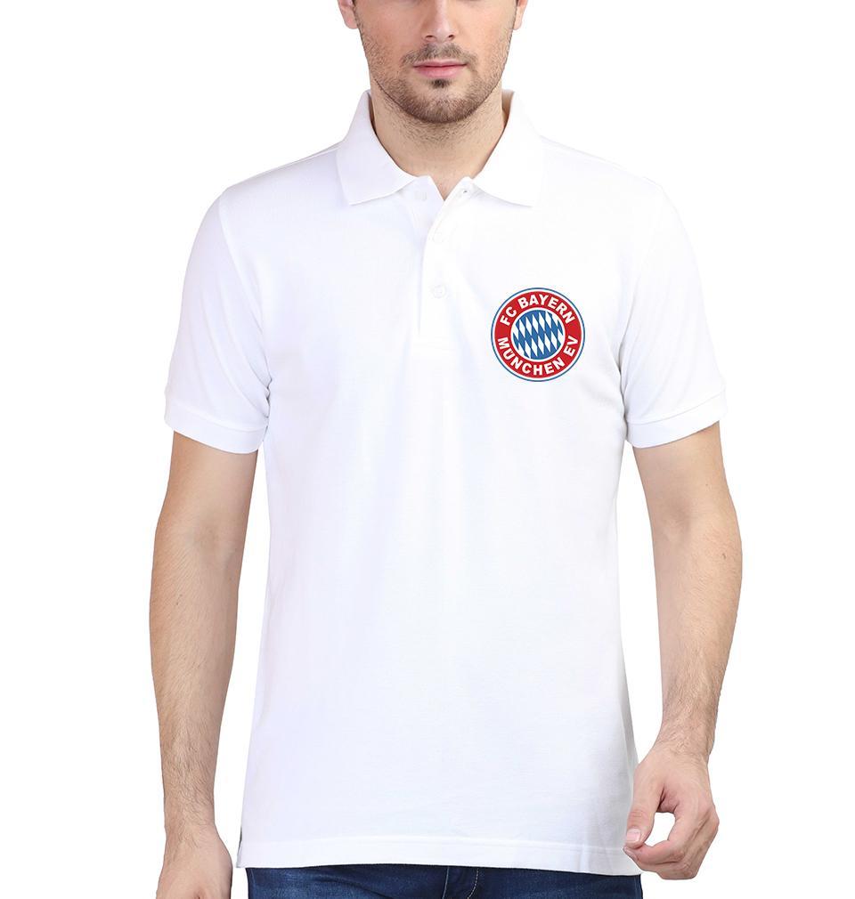 Bayern Munich Logo Men Polo Half Sleeves T-Shirts-FunkyTeesClub - Funky Tees Club