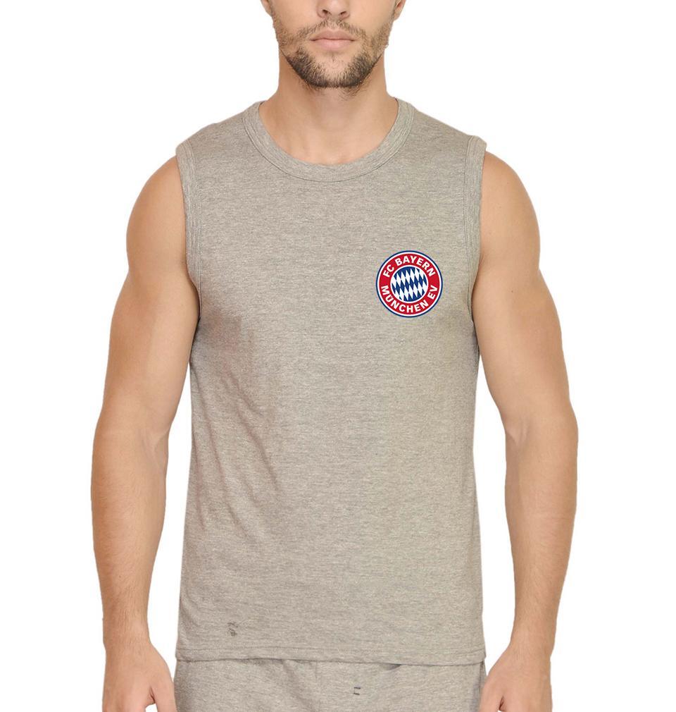 Bayern Munich Logo Men Sleeveless T-Shirts-FunkyTeesClub - Funky Tees Club