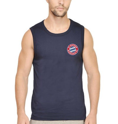 Bayern Munich Logo Men Gym Vest-FunkyTeesClub - Funky Tees Club