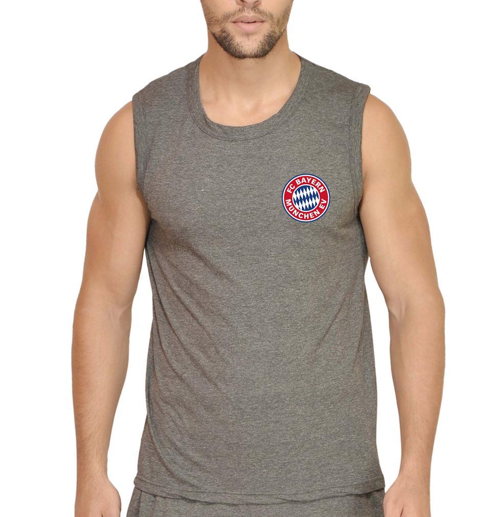 Bayern Munich Logo Men Sleeveless T-Shirts-FunkyTeesClub - Funky Tees Club