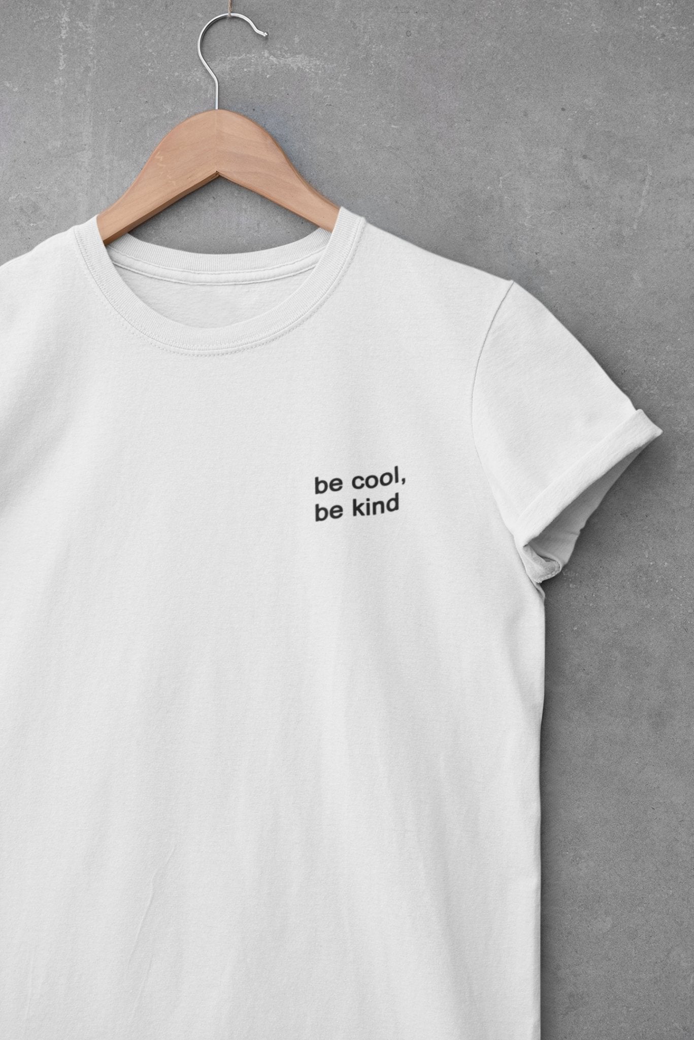 Be Cool Be Kind Minimal Mens Half Sleeves T-shirt- FunkyTeesClub - Funky Tees Club